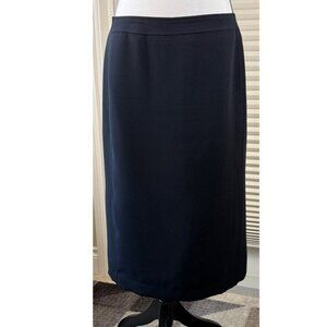 Peter Nygard Tailored Lined Skirt Womens Sz 10 Black Knee Length Career Classic